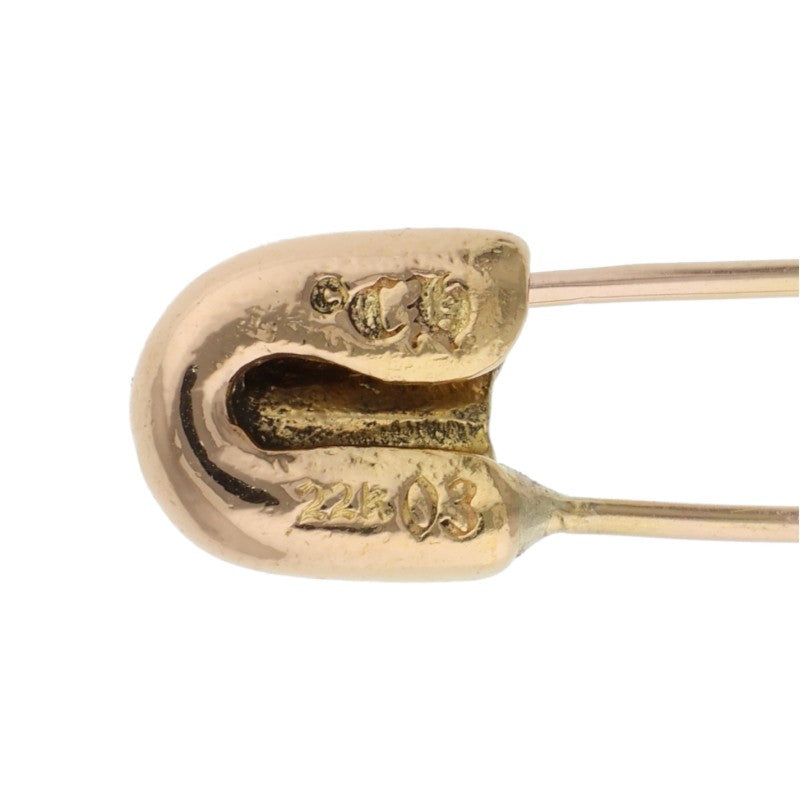 Chrome Hearts Small Safety Pin 22K Yellow Gold Size ONE SIZE