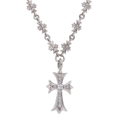 Chrome Hearts 18K Tiny E Fat Cross Pave Dia Size ONE SIZE