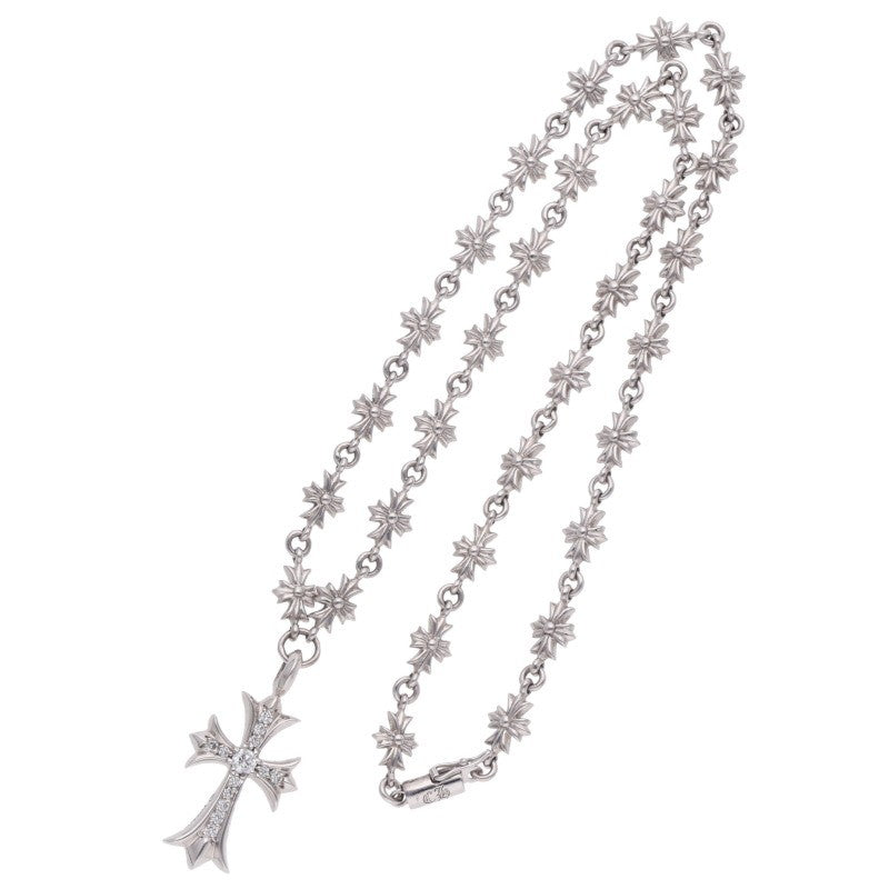 Chrome Hearts 18K Tiny E Fat Cross Pave Dia Size ONE SIZE