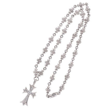 Chrome Hearts 18K Tiny E Fat Cross Pave Dia Size ONE SIZE
