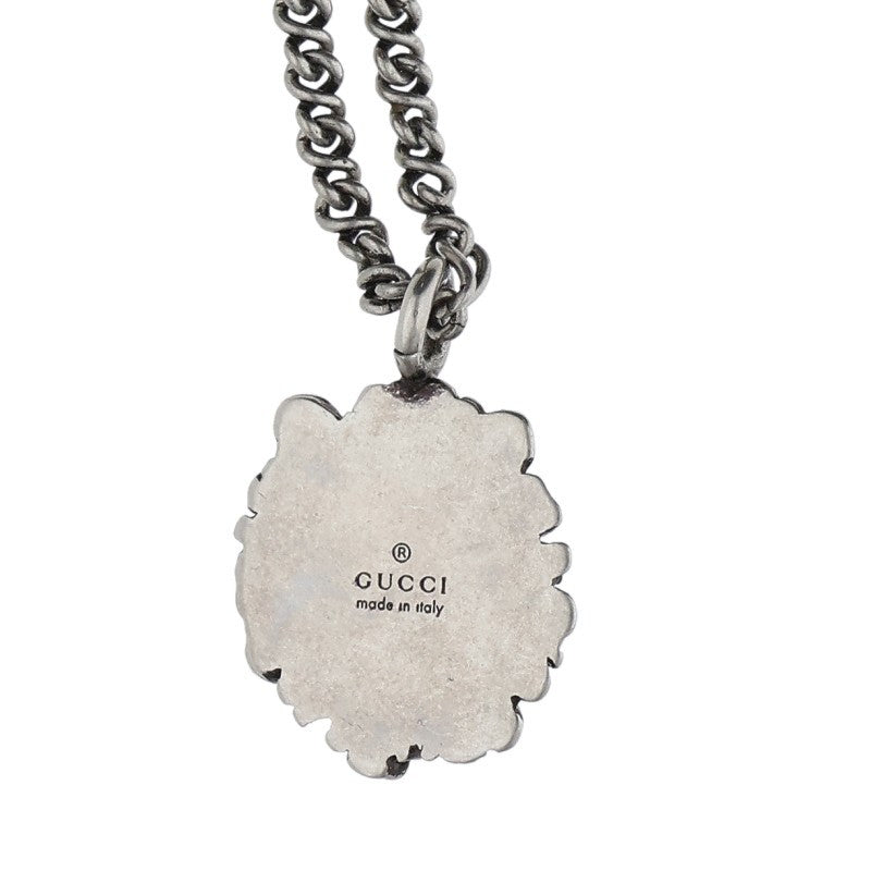 GUCCI Lion Head Silver Chain Necklace Size ONE SIZE