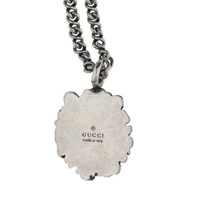 GUCCI Lion Head Silver Chain Necklace Size ONE SIZE