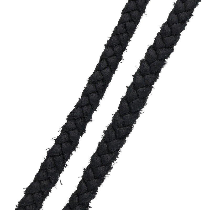 Chrome Hearts Scroll Leather Braid Black x Silver (Silver 11.58g)
