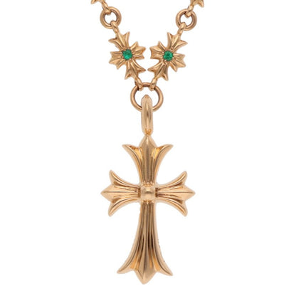 Chrome Hearts 22K Tiny E Fat Emerald Necklace Size 18INCH