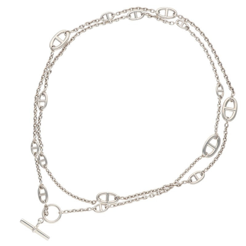 HERMES Farandole Long Silver Necklace 925 Size ONE SIZE