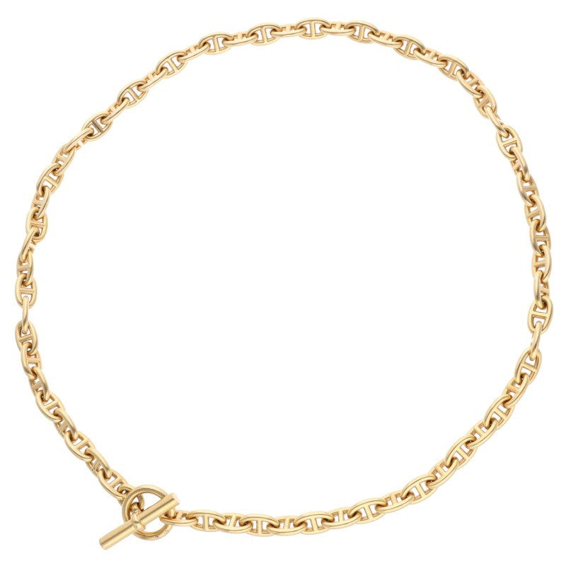 HERMES Chaine d'Ancre TPM K18YG Choker Necklace Size 62LINK