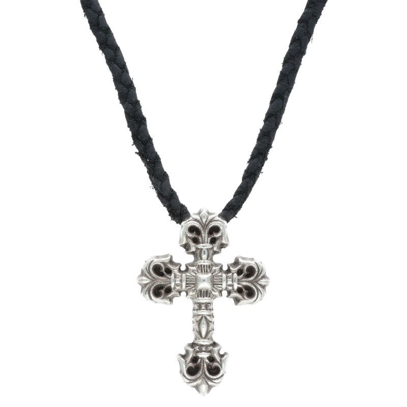Chrome Hearts FILIG CROSS-XSM w/Leather Braid