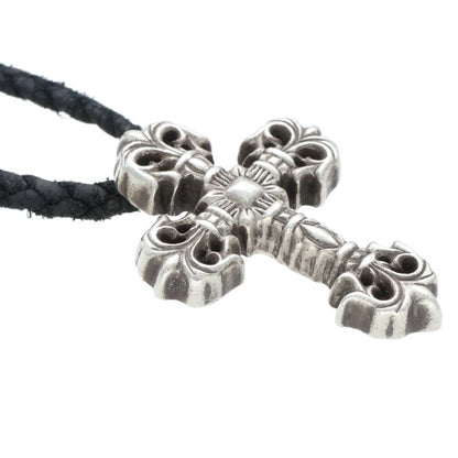 Chrome Hearts FILIG CROSS-XSM w/Leather Braid