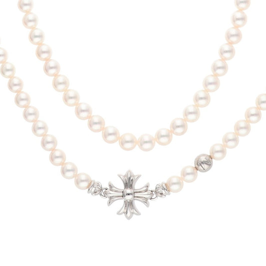 Chrome Hearts 18K WHG CH Plus Pearl Necklace Size ONE SIZE