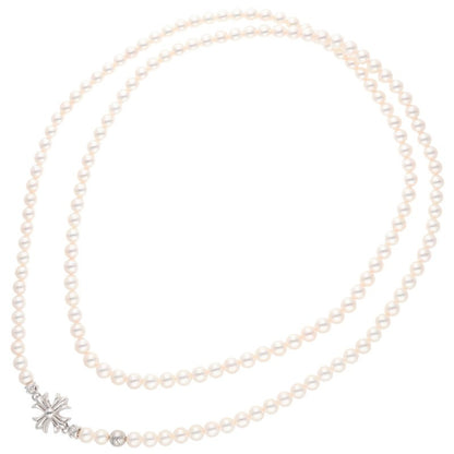 Chrome Hearts 18K WHG CH Plus Pearl Necklace