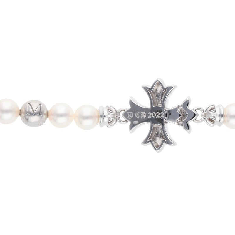 Chrome Hearts 18K WHG CH Plus Pearl Necklace