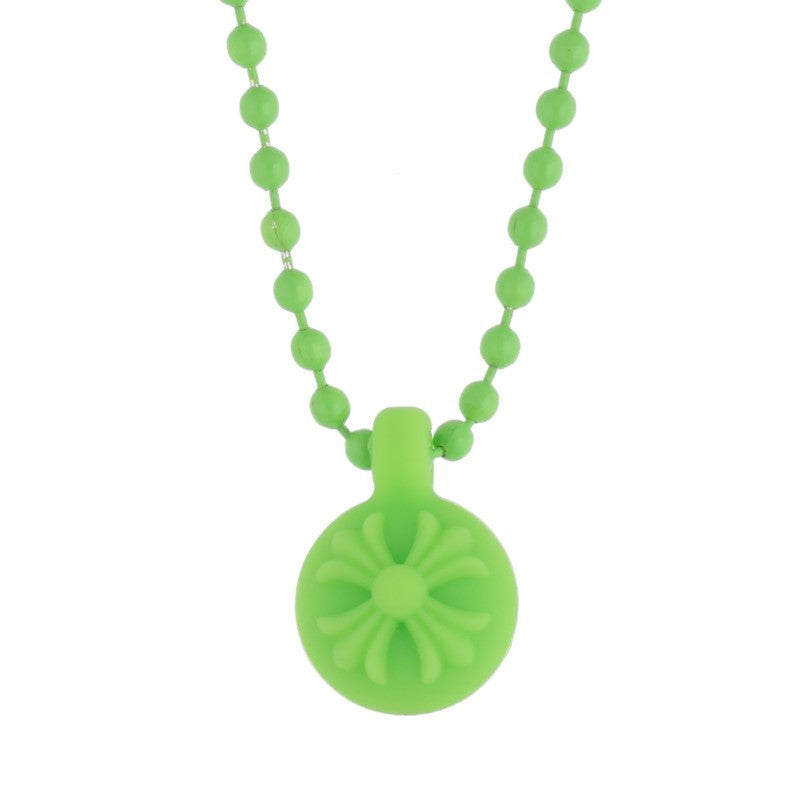 Chrome Hearts Green RUBBER CH Crossball (Silver 6.62g)