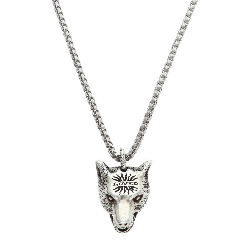 GUCCI ANGER FOREST WOLF NECKLACE 925 Size ONE SIZE