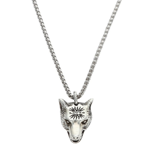 GUCCI ANGER FOREST WOLF NECKLACE 925 Size ONE SIZE