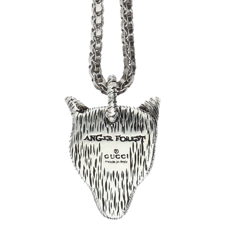 GUCCI ANGER FOREST WOLF NECKLACE 925 Size ONE SIZE