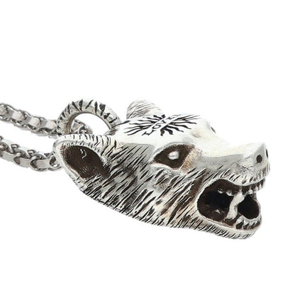 GUCCI ANGER FOREST WOLF NECKLACE 925 Size ONE SIZE