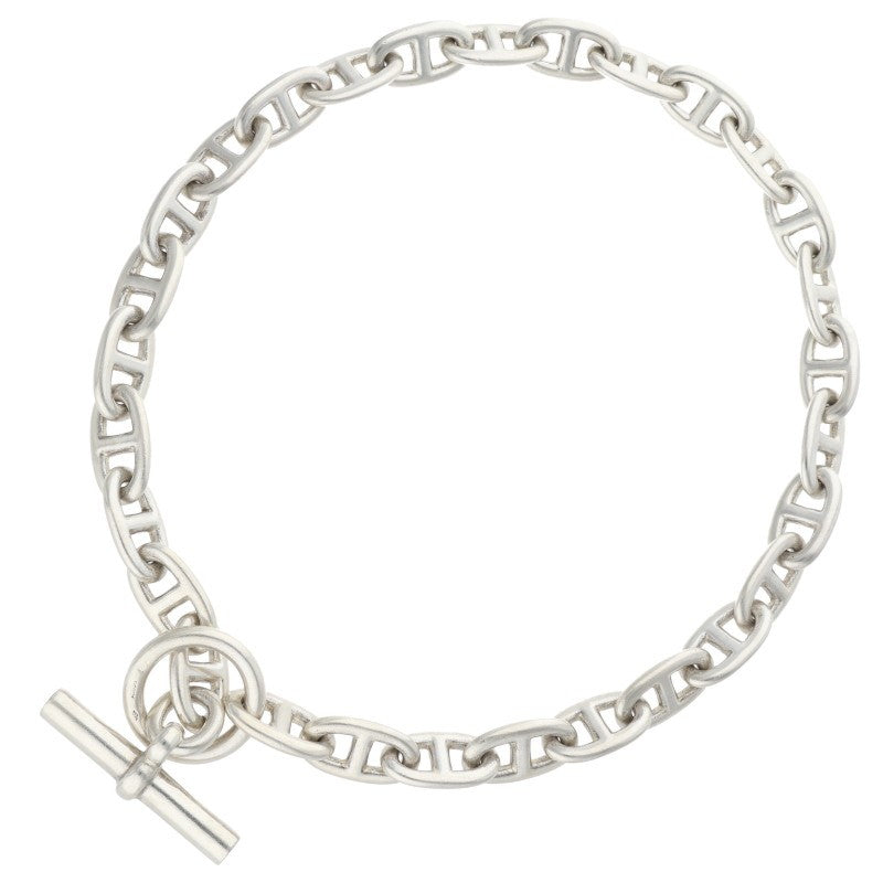 HERMES Chaine d'Ancre Silver Choker Necklace Size ONE SIZE