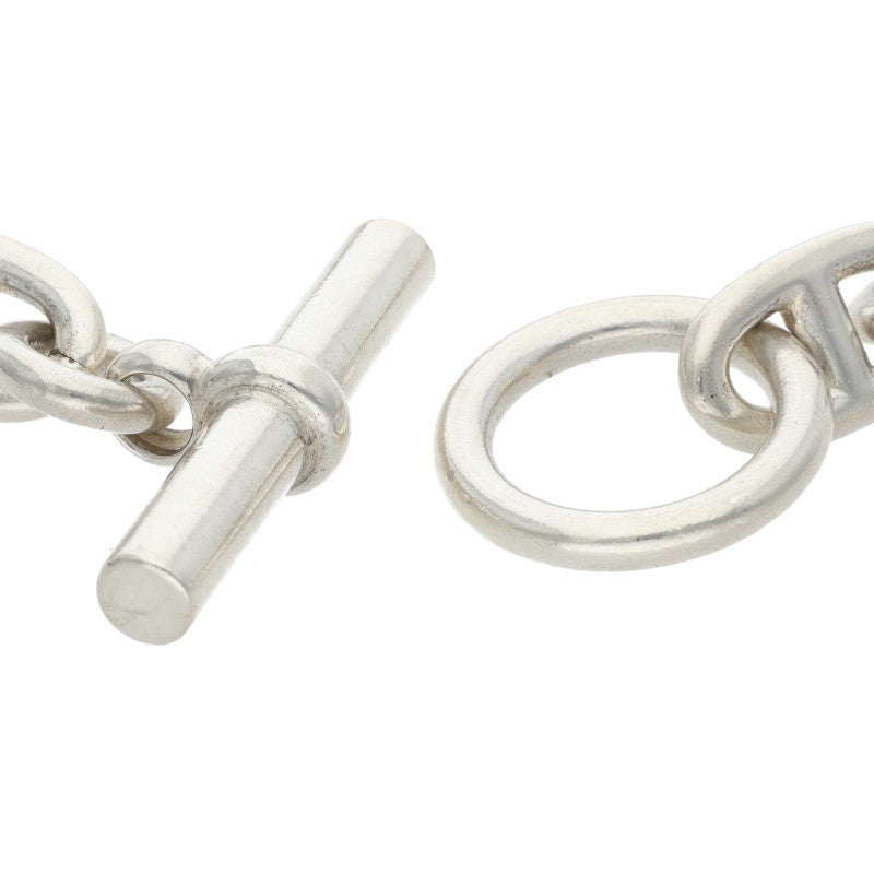 HERMES Chaine d'Ancre Silver Choker Necklace Size ONE SIZE