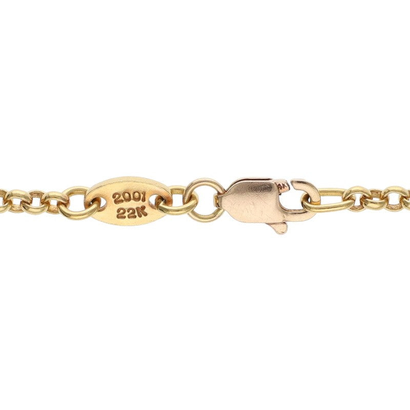 Chrome Hearts 22K Yellow Gold Chain Necklace Size 18INCH
