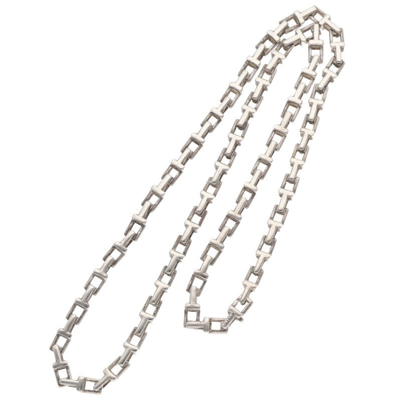 TIFFANY&Co. T Narrow Chain Silver Necklace 925 Size ONE SIZE
