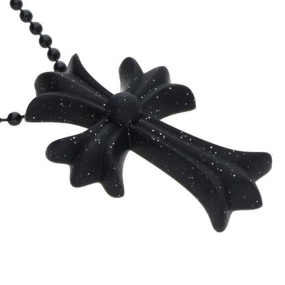 Chrome Hearts Black Rubber Small CH Cross (Silver 8.47g)