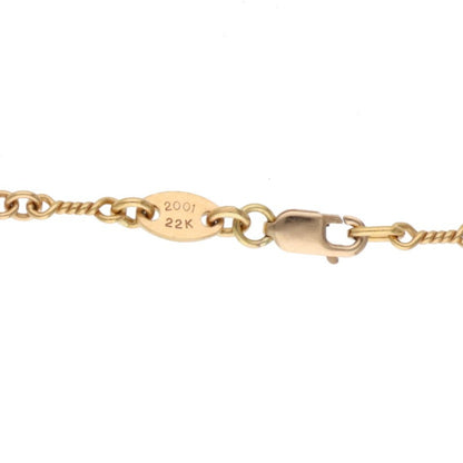 Chrome Hearts 22K NECKCHAIN T18 Twist Chain Size ONE Yellow