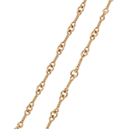 Chrome Hearts 22K NECKCHAIN T18 Twist Chain Size ONE Yellow