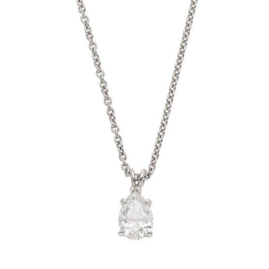 HARRY WINSTON Solitaire Pt950 Diamond Necklace Size ONE SIZE