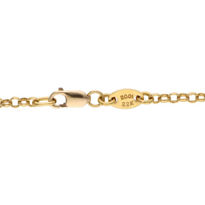 Chrome Hearts 22K Roll Chain 20" Gold Necklace Size ONE SIZE