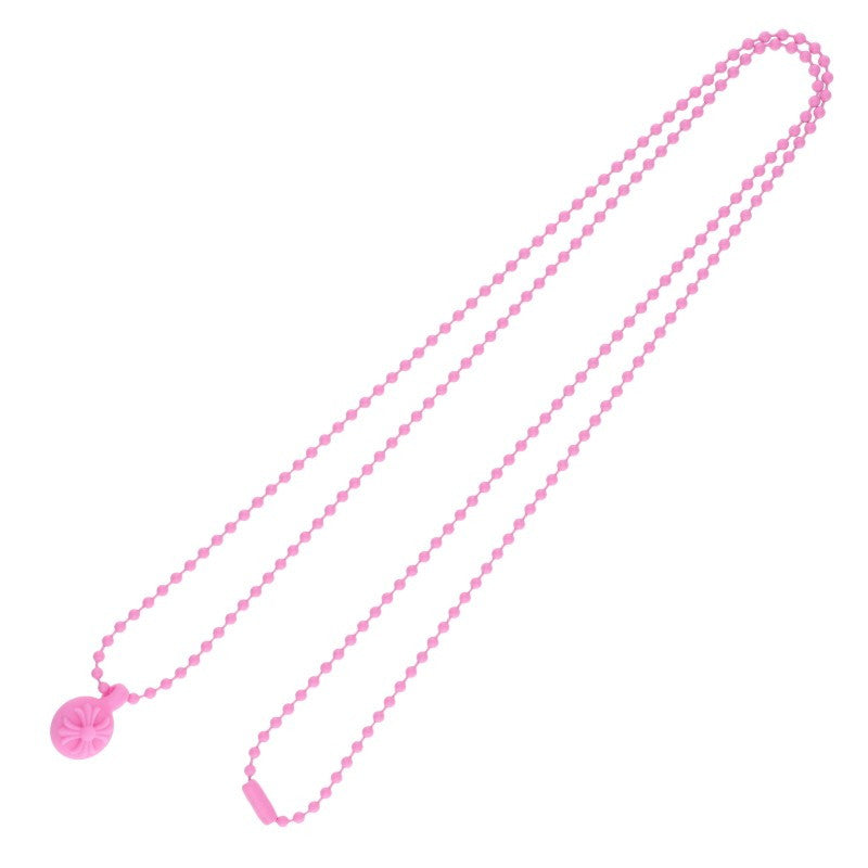 Chrome Hearts Pink Rubber CH Cross Ball (Silver 6.76g)