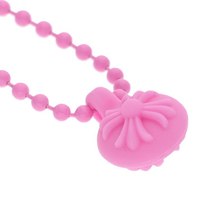 Chrome Hearts Pink Rubber CH Cross Ball (Silver 6.76g)