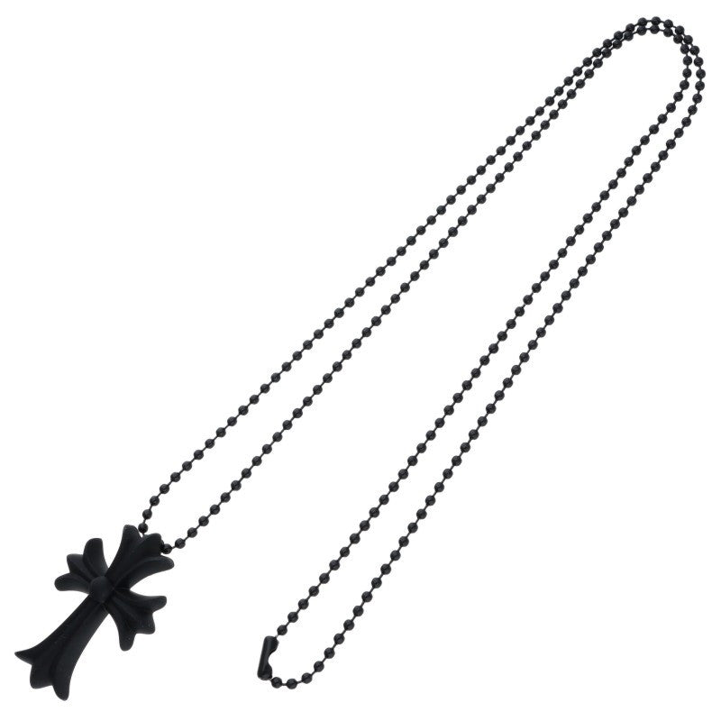 Chrome Hearts Rubber Small CH Cross Necklace Size ONE Black