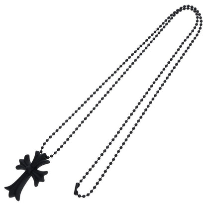 Chrome Hearts Rubber Small CH Cross Necklace Size ONE Black