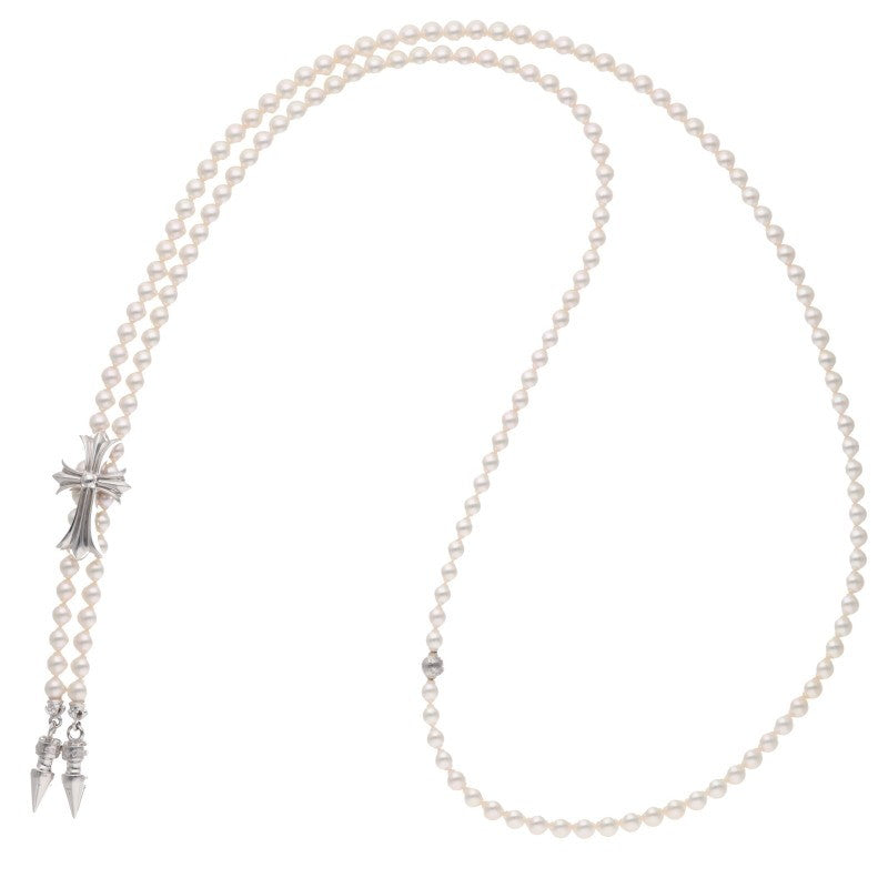 Chrome Hearts Mikimoto CH Cross WG Necklace Size ONE SIZE