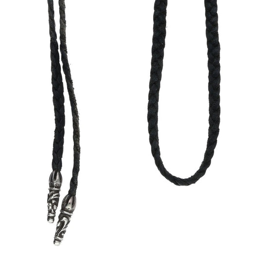 Chrome Hearts Scroll Leather Braid Necklace Size ONE SIZE