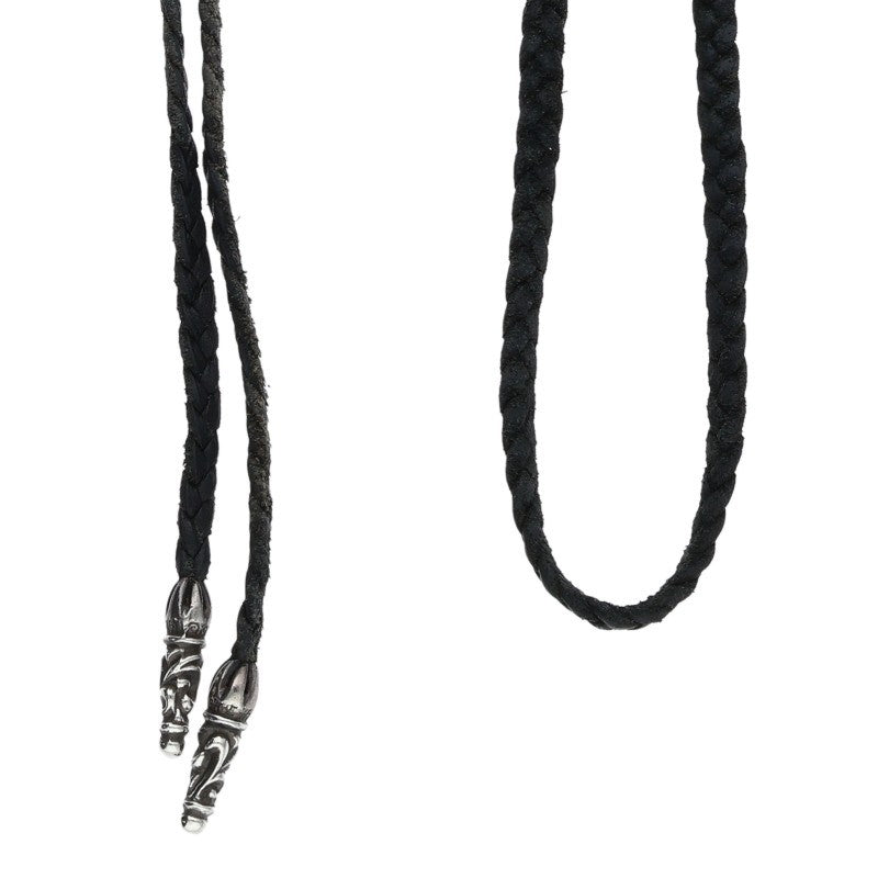 Chrome Hearts Scroll Leather Braid Necklace Size ONE SIZE