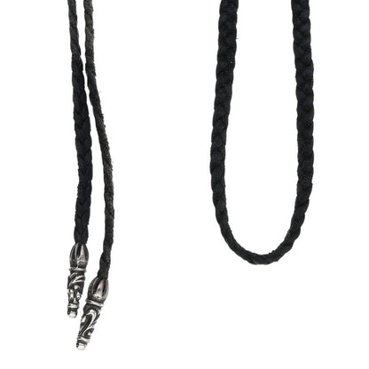 Chrome Hearts Scroll Leather Braid Necklace Size ONE SIZE