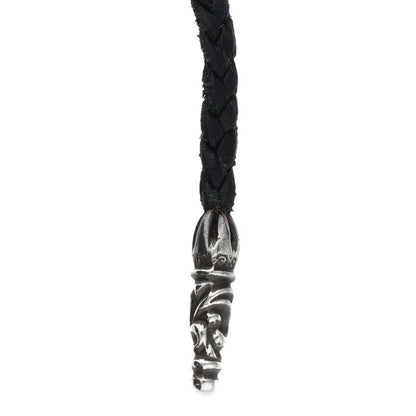 Chrome Hearts Scroll Leather Braid Necklace Size ONE SIZE