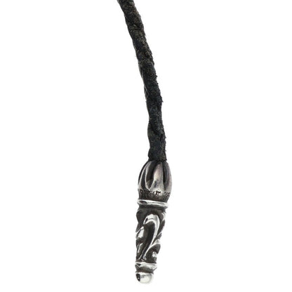 Chrome Hearts Scroll Leather Braid Necklace Size ONE SIZE
