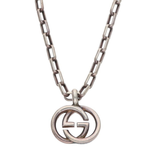 GUCCI Interlocking G Sterling Silver Necklace Size ONE SIZE