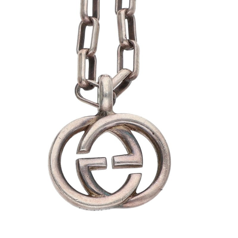 GUCCI Interlocking G Sterling Silver Necklace Size ONE SIZE