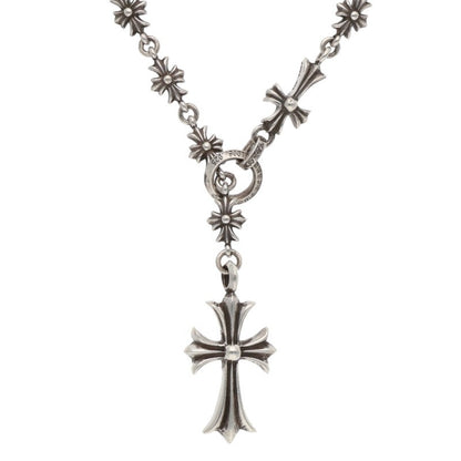 Chrome Hearts CH Cross Tiny E Rosary Silver