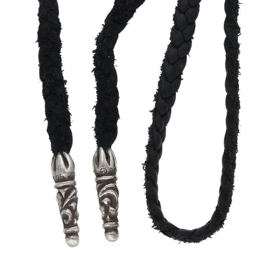 Chrome Hearts Scroll Leather Braid Necklace Size ONE Multi