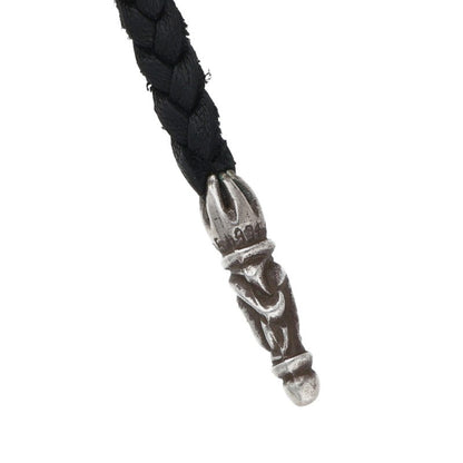 Chrome Hearts Scroll Leather Braid Necklace Size ONE Multi