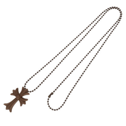 Chrome Hearts Rubber Small CH Cross Necklace Size ONE Brown