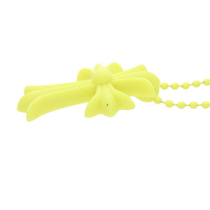 Chrome Hearts Rubber Small CH Cross Necklace Size ONE Yellow