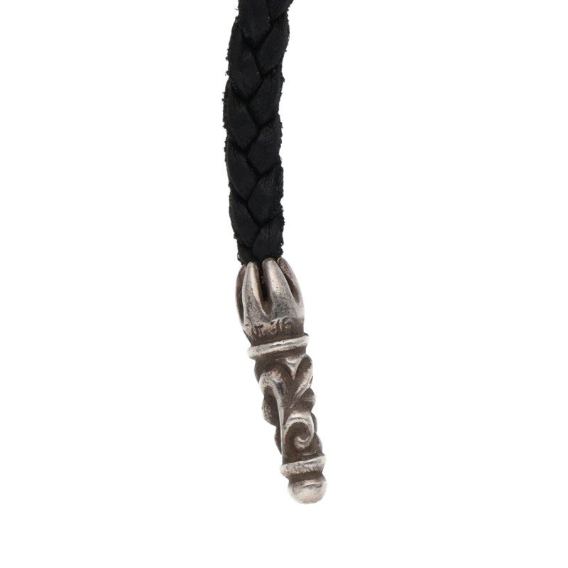 Chrome Hearts Scroll Leather Braid Silver Size ONE SIZE