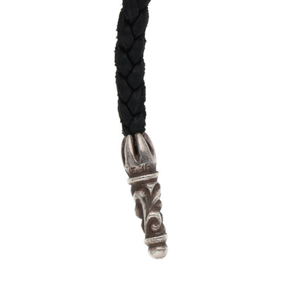 Chrome Hearts Scroll Leather Braid Silver Size ONE SIZE