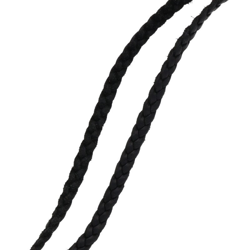 Chrome Hearts Scroll Leather Braid Silver Size ONE SIZE