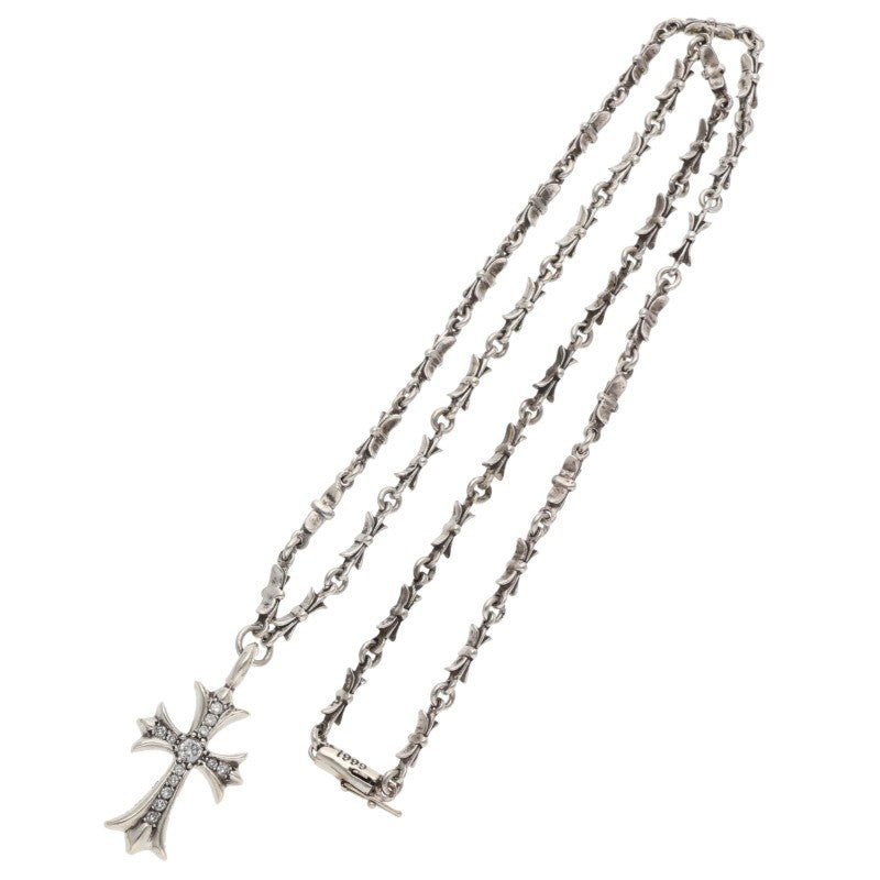 Chrome Hearts Fat Cross Pave Diamond Bar Chain